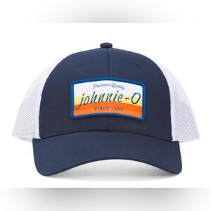 Johnnie-O Navy Blue Since 2005 Sunrise Trucker Adjustable Snapback Hat NWT Cap